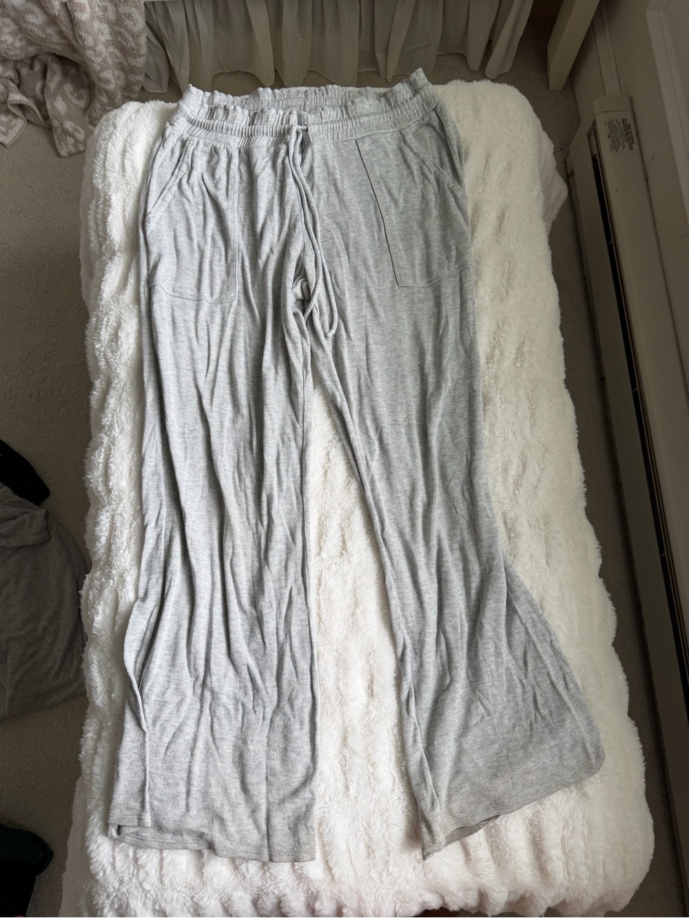 Stars Above Light Gray Cozy Lounge Pajama Pants Size S